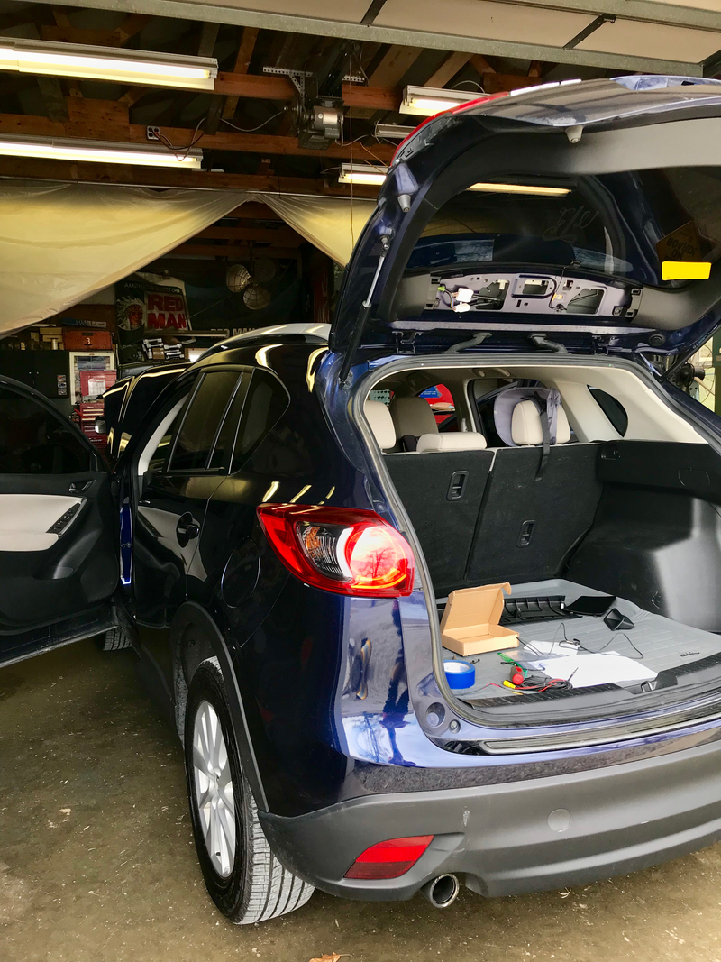 Illustration for article titled Installing a rear view camera in my wife’s CX-5 today.